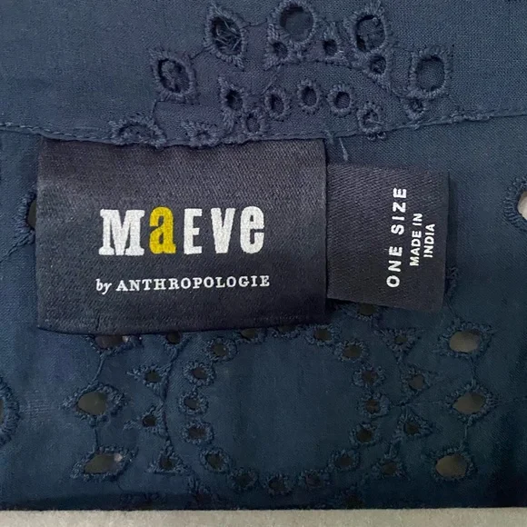 Maeve By Anthropologie Cropped Eyelet Open Kimono - Picture 6 of 7